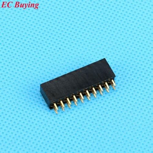 20pcs/lot 2.54mm 2X10 Pin Double Row Female 10P Straight Header Pitch Socket Strip