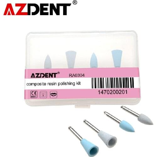 4pcs/kit Dental Composite Resin Silicone Polisher Kit RA 0304 For Low Speed Handpiece