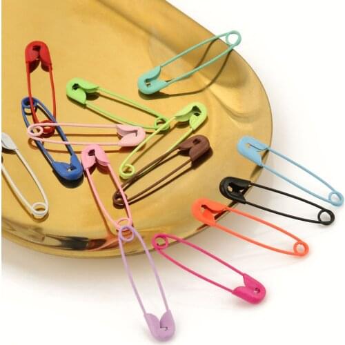 50pcs/lot High Quality Stainless Steel Colorful Safety Pins Clips Needles DIY Sewing Tools Small Brooch Apparel Accessories