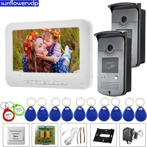 7inchs Doorbell With Camera And Screen Video Doorbell Rfid Cards Unlock Camera Intercoms for a Private House Door Phone Intercom