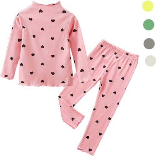 Children Pajamas Set 2021 Autumn Winter Pyjamas Kids Tops Shirt+pants Boys Sleepwear Girls bottom Baby Thermal Underwear Legging