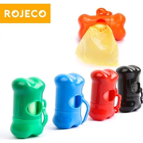 ROJECO Dog Poop Bag Dispenser Biodegradable Pet Dog Pooper Scooper Bag For Cat Carrier Case Dog Cleaning Waste Poop Bags Holder
