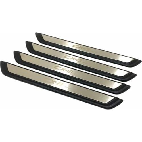 For Auto Mazda CX-8 CX 8 CX8 Door sill Accessories Pedal Sticker Car Scuff Plate Trim Protector Cover Strip 2017 2018 2019 2020