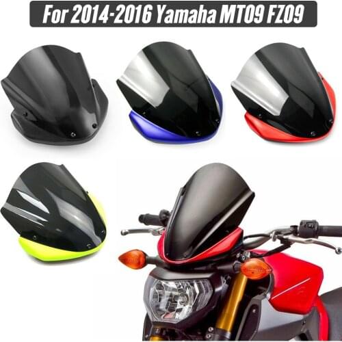 For Yamaha MT-09 FZ-09 MT09 FZ09 MT 09 2014 2015 2016 Motorcycle Windscreen Windshield Fairing Deflectors with Bracket Carbon