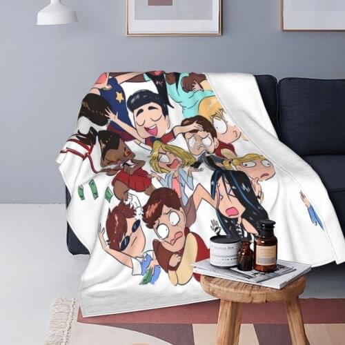 Glee Blanket Flannel Summer Rachel Berry Cartoon Breathable Super Warm Throw Blanket for Home Bedroom Plush Thin Quilt