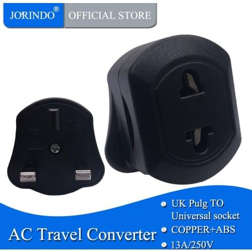 JORINDO Multifunctional US to UK Plugs Adapter EU to UK Plugs Power Converter Plugs 2 Pin Socket US to UK Travel Adapter