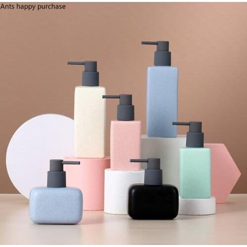 Ceramics Bathroom Supplies Hand Sanitizer Bottle Square Lotion Bottle Bathroom Accessories Press The Can Soap Liquid Container