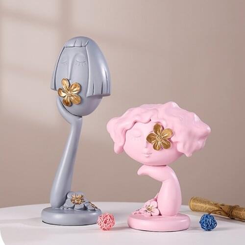 Creative Nordic Abstract Figurine Statue Sculpture Home Decoration Accessories Modern Living Room Art Ornaments Desktop Crafts