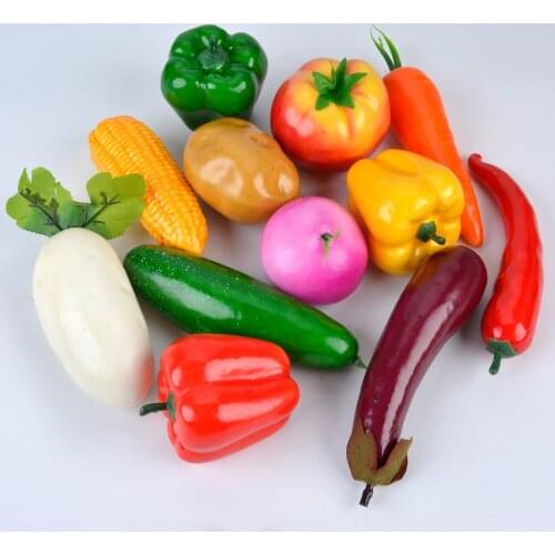 Kitchen Artificial Eggplant Miniature Vegetable Cucumber Home Decor Foam Plastic Onion Chili Model Party Kitchen Decoration