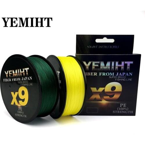 YEMIHT 9 Strands fishing line Multifilament PE Braided Fishing Line For Sea Saltwater Fishing 20LB - 80LB
