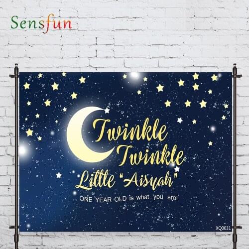 LEVOO New Photo Backdrop Twinkle Star Birthday Starry Sky Background Nature Photocall Photo Studio Shoot Prop