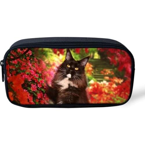 HaoYun Fashion Kids Pencil Case Black Cats Pattern Students Stationery Box Fantasy Animal Pen Bags Girls Cartoon Beauticians