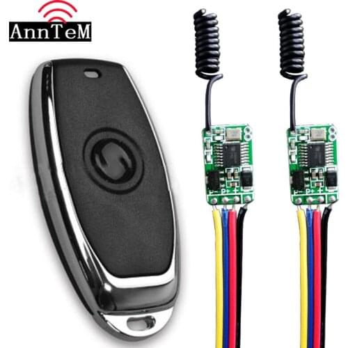 ANNTEM wireless remote control switch module 3.7v5v6v9v12v point-to-point self-lock 2A Power supply on/off control Power switch