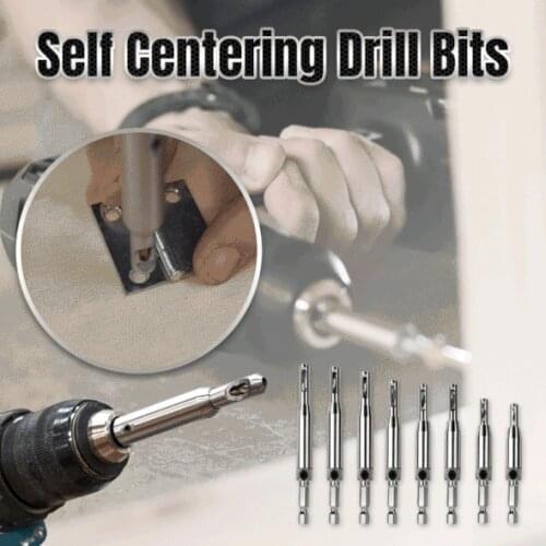 Self Centering Drill Bits Self Centering Hinge Tapper Core Drill Bit Set for Woodworking whit Hex Shank