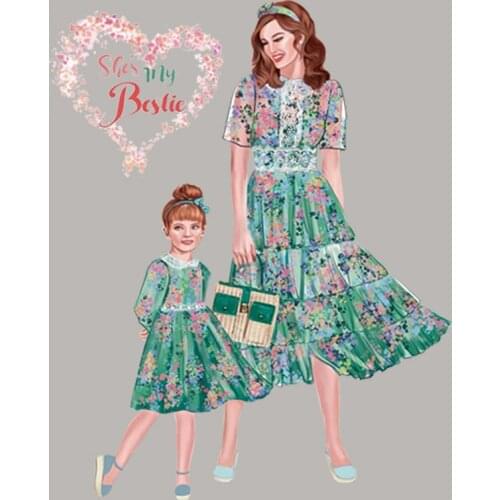 MotherS Day Patches Fashion Tops Vinyl Diy Heat Transfer Appliqued Iron Sticker For Clothing Pattern For Woman Girl