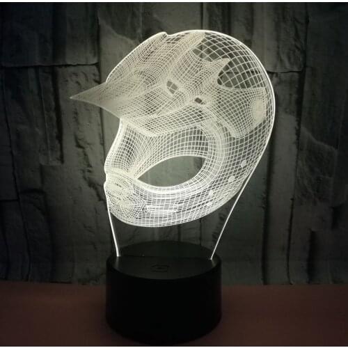 New Rugby Hat 3d Lamp With Touch Led Visual Nightlight Gift Customized Table Lamps For Living Room Desk Lamp
