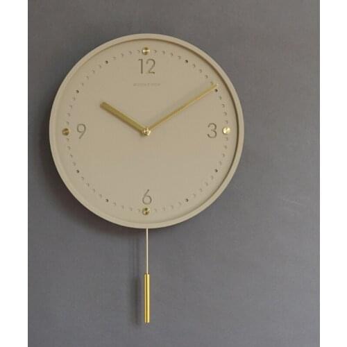New Modern European Wall Clock Simple Bathroom Pendulum Kitchen Clock Mechanism Reloj Pared Industrial Decoration Home AA50WC