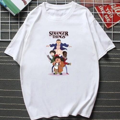 Stranger Things 3 Women T Shirt Funny Upside Down Eleven Tops Movie Summer Hot Sale Graphic Female Harajuku T-shirt Oversized