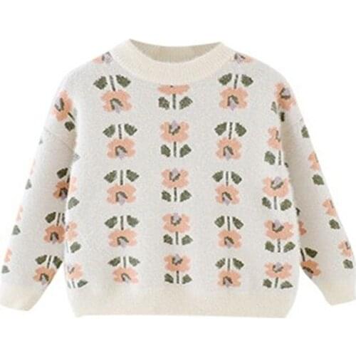 OPPERIAYA Baby Girls lovely Sweater Villus Thickening Childrens Autumn casual Round Neck Long Sleeve Pullover Tops for Infants