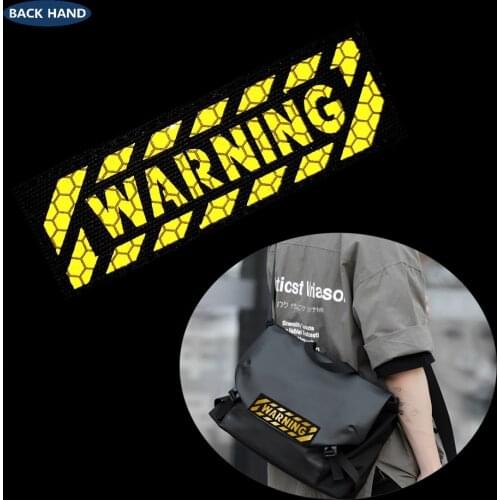 Warning Do Not Touch My Bag Military Patches 3D Embroidered Badges Tactical Stickers Cool Rubber Decorative Patch