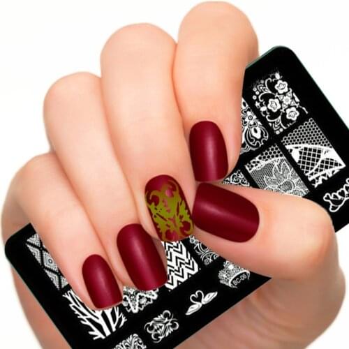 Nail Art Product I want Laced All Series nail art Stamping Image Konad Plate Print Template Beautiful Structure of plants BC06