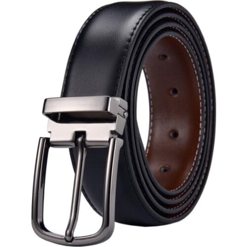 Mens Luxury Fashion Casual Genuine Leather Dress Belt Pin Buckle Waist Strap Belts Waistband Gifts for Men