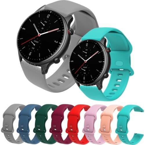 Watch Band For Huami Amazfit GTR 2/2e/GTR2/47mm/42mm/Pace/Stratos Smartwatch Strap For Samsung Galaxy Watch 3 Silicone Bracelet