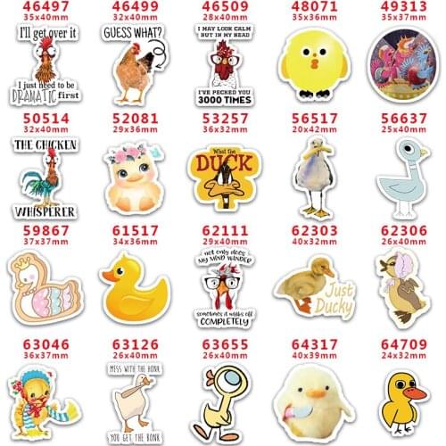 DIY Craft Supplies Sewing Accessories Cartoon Duck Printed Planar Resins Mold 30 Pieces. PR-46497