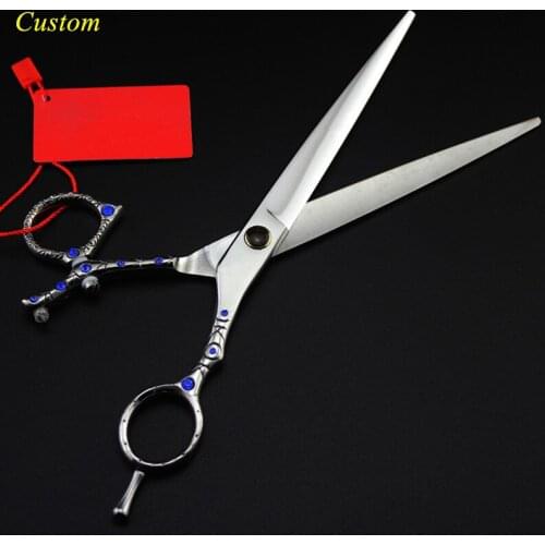 Custom name Japan 440c 8 inch Rotation pet dog grooming hair cutting scissors shears berber makas tools hairdressing scissors