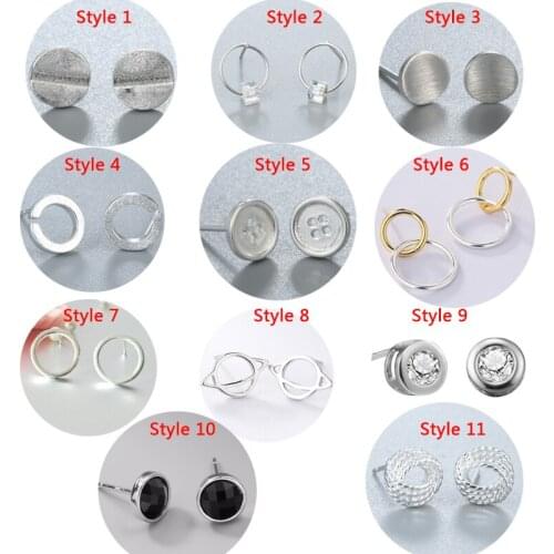 Chandler Goemetry Round Circle Earrings For Women Small Stud Earring Brincos Para as mulheres Button Status Earrings Femme