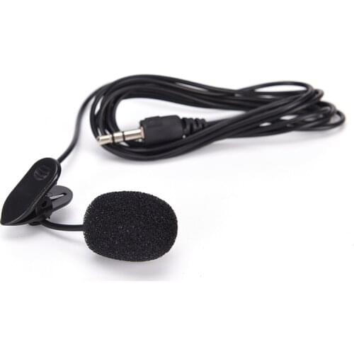 1 PCS Cool Style Mini 3.5mm Hands-free Mic Microphone Clip On Lavalier Lapel For Pc Laptop Black