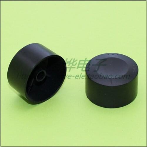 10 pieces 34MM*19MM black plastic knob potentiometer knob speed control knob flower shaft inner hole 6MM