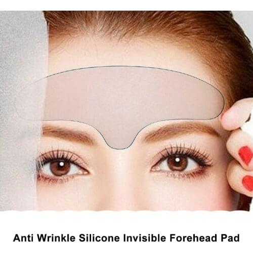10pcs Silicone Forehead Stickers Patch Anti-Wrinkle Forehead Frown Removal Face Repairing Anti-aging Forehead Lifting Reusable