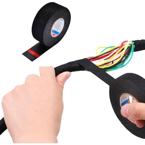15 Meter Heat-resistant Flame Retardant Tape Coroplast Adhesive Cloth Tape Universal For Car Cable Harnes Wiring Loom Protection