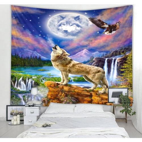 3D Panda Decorative Wall Tapestry Forest Animal Tapestry Mandala Decorative Wall Tapestry Bohemian Decorative Tapestry
