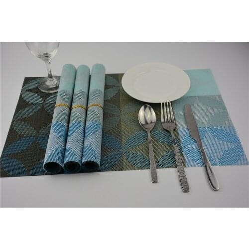 4pcs/lot pvc placemat dining table mats set de table bowl pad napkin dining table tray mat coasters kids table decor JI 0820