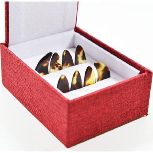 8PCS/Set Guzheng Picks Gu Zheng Nails Fingers With Box Over The Strings Musical Instrument Accessories