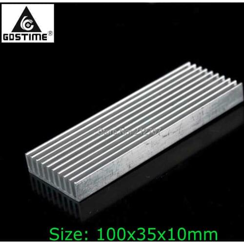 Gdstime 100x35x10mm Aluminum DIY Cooling Cooler Heat Sink Heatsinks For LED