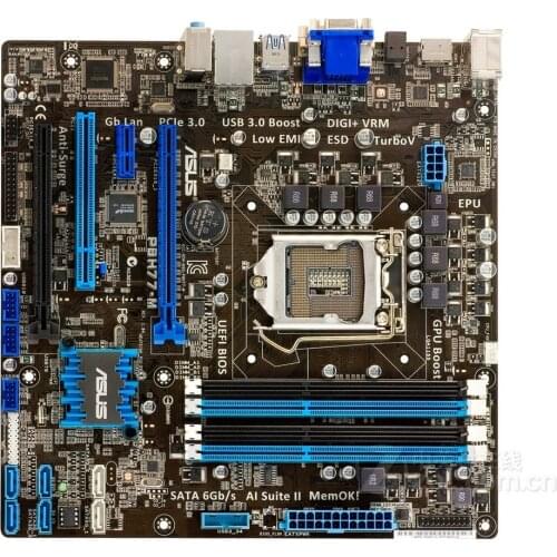 For Asus P8H77-M Desktop Motherboard H77 Socket LGA 1155 i3 i5 i7 DDR3 32G SATA3 USB3.0 Used original motherboard