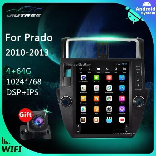 2 din android Car Radio GPS Multimedia player For Land cruiser pardo 2010 2011 2012 2013 Vertical Screen Car Stereo receiver