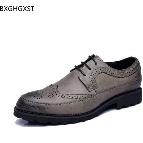 Oxford Brogue Shoes Man Black Dress Shoes Mens Fashion Formal Party Shoes for Men 2021 Chaussure Homme Zapatos De Hombre Sapato