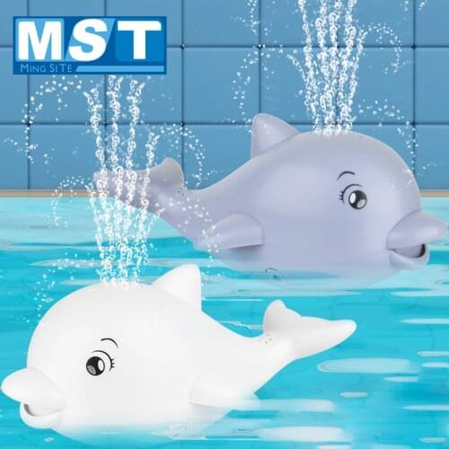 Baby Bath Toys Electric Induction Spray Water Dolphin Shower Toys With Light Music Children Interactive Toys Water Play Bath Toy