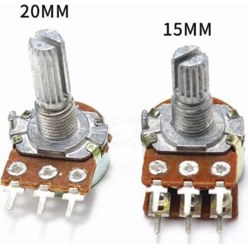 Double row needle potentiometer,WH148/B1K/B2K/B5K/B10K/B20K/B50K/B100K/B250K/500K/B1M,Handle 20 mm high
