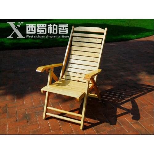 62*10*93cm Eco-friendly cedarwood Outdoor Sun Loungers folding deck chair sling chair Beach lounge Recliner