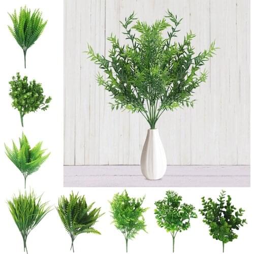 1pcs Artificial Shrubs Creative Decorative Artificial Plant Ferns Simulation Plant Plastic Flower Fern Wall Material Accessories