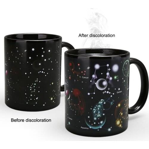 New 12 constellation color change mugs,porcelain mug Hand-painted Starry sky puer tea mug coffee cup Drinkware unique gift