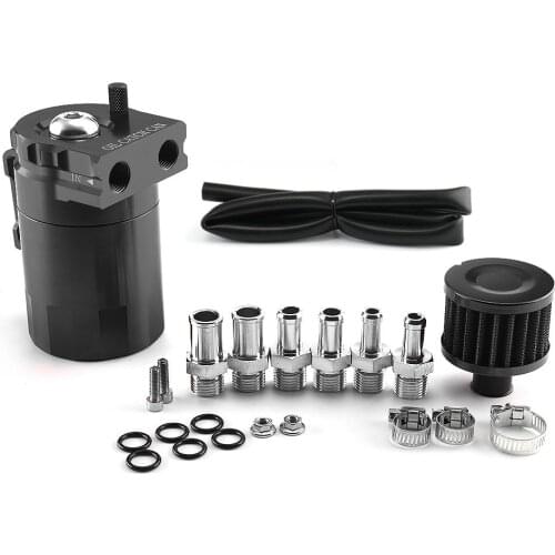 Oil Catch Reservoir Breather Can Tank Filter Kit with Drain Valve Aluminum fuel tank can oil tank catch
