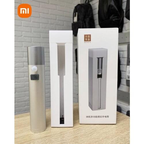 XIAOMI Mijia Multi-Functional Induction Flashlight Dual Sensor Lighting Emergency Power Bank Electric Torch 2600mAh USB Charge