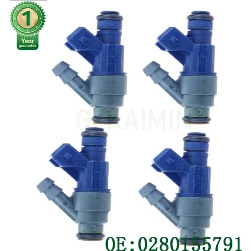 SET OF 4 HIGH QUALITY Flow Matched Fuel Injectors fuel inejctor nozzle 0280155791 0 280155791 for Volkswagen 2.0 K-M