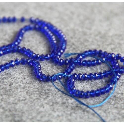 New For Necklace&Bracelet 3*4mm Faceted Blue AB+ Colorful Glass Crystal Beads Loose 150pcs DIY Fashion Jewelry Making Design